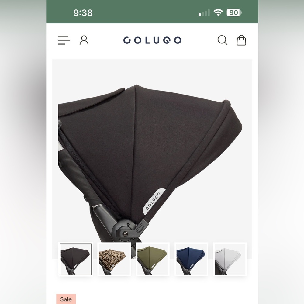 Colugo compact stroller black canopy Only.